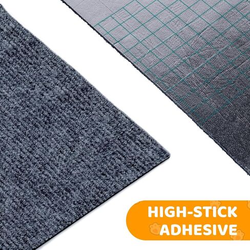 Cat Scratching Mat Self-Adhesive, 78.7'' x 15.8'', Trimmable Cat Scratch Pads Furniture Protector, DIY Climbing Cats Scratching Carpet for Couch, Door Frame or Wall Corner Protector (Light Gray) in Saudi Arabia