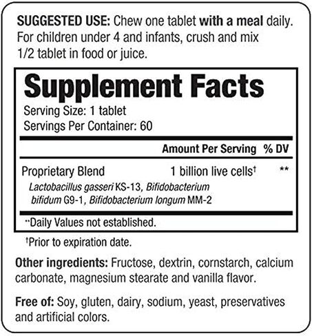 Kyo-Dophilius Kids Probiotic, Promotes Regularity and Immune Health*, 60 tablets (Packaging may vary) in Saudi Arabia