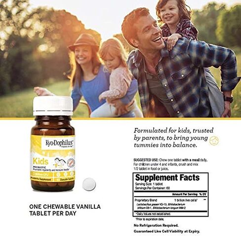 Kyo-Dophilius Kids Probiotic, Promotes Regularity and Immune Health*, 60 tablets (Packaging may vary) in Saudi Arabia
