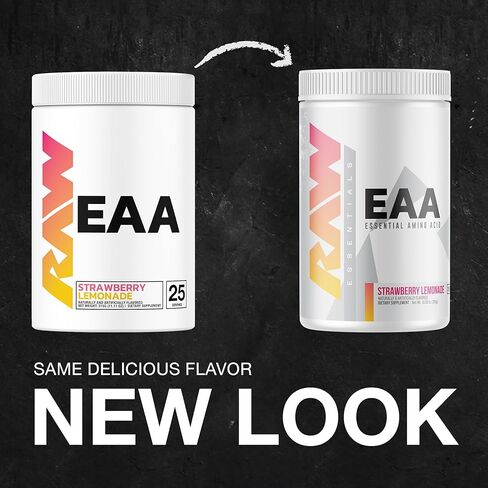 RAW EAA Essential Amino Acids Powder Supplement | Maximize Protein Synthesis, Build Lean Muscle Mass | Increase Strength, Endurance, Recovery | BCAA Energy Supplement | Watermelon (25 Servings) in Saudi Arabia