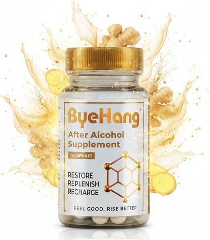 ByeHang After Alcohol Vitamin/Dihydromyricetin (DHM), Cysteine, Milk Thistle, B Vitamins, Prickly Pear, Ginger, L-theanine/Pharmacist Formulated/13 Doses in Saudi Arabia