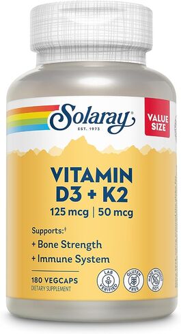 Solaray, D3 5000Mg with K2, 60 Vegetarian Capsules in Saudi Arabia