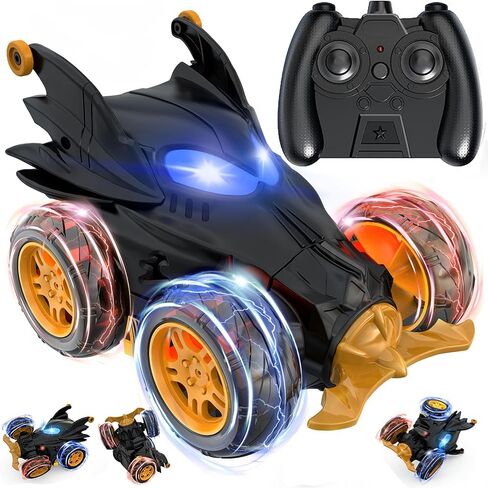 Spider Remote Control Car Toys for Boys- 360° Rotating RC Stunt Cars 4WD Monster Cars for Kids, 2.4GHz Electric Vehicle Toy Car with LED Lights, Birthday Gift for 3 4 5 6 7 8 9 Year Old Boys in Kuwait