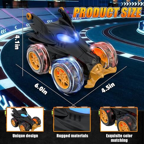 Spider Remote Control Car Toys for Boys- 360° Rotating RC Stunt Cars 4WD Monster Cars for Kids, 2.4GHz Electric Vehicle Toy Car with LED Lights, Birthday Gift for 3 4 5 6 7 8 9 Year Old Boys in Kuwait