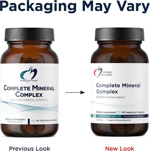 Designs for Health Complete Mineral Complex - Essential + Trace Minerals Supplement with Magnesium Malate, Chromium, Zinc + More - Iron-Free Multi Minerals Blend - Vegan + Gluten Free (90 Capsules) in Saudi Arabia