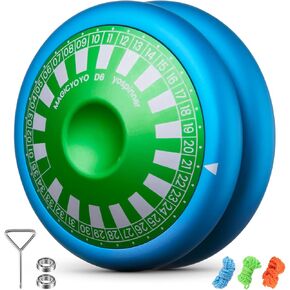 Magicyoyo D6 حلقات متعددة الوظائف Yoyo للأطفال 8-12 ، Yoyo الاستجابة مع طرق لعب متعددة ، yo-yo مع وظيفة الأصابع ، 2A خدعة يو يو للأطفال ، والبالغين (ذهبية مع غطاء أحمر) in Kuwait