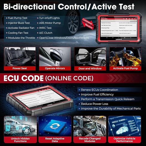 LAUNCH X431 PRO Elite Obd2 Scanner 2024 أداة مسح ثنائية الاتجاه جديدة مع CANFD DOIP، أداة تشخيص السيارات الكل في واحد مع وظيفة كاملة، ترميز ECU، نظام كامل، 37+ إعادة تعيين، FCA Autoauth in Saudi Arabia