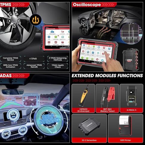 LAUNCH X431 PRO Elite Obd2 Scanner 2024 أداة مسح ثنائية الاتجاه جديدة مع CANFD DOIP، أداة تشخيص السيارات الكل في واحد مع وظيفة كاملة، ترميز ECU، نظام كامل، 37+ إعادة تعيين، FCA Autoauth in Saudi Arabia