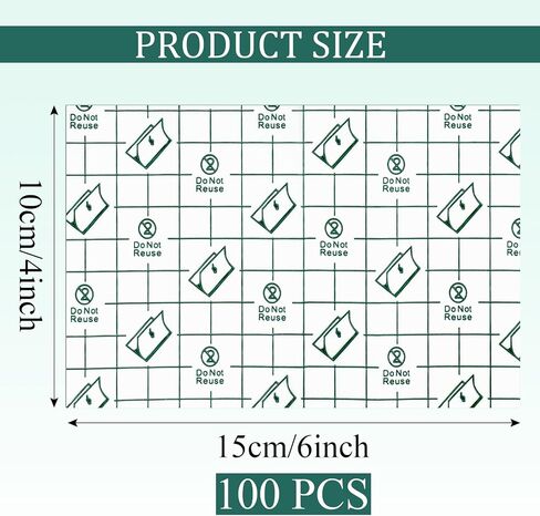 100 Pieces Transparent Stretch Adhesive Bandage Waterproof Bandage Clear Protective Shower Patch Film Cover Bandages Tattoo Cover up Bandage Adhesive Wrap, 4 Sizes (2, 4, 6, 8 Inch) in Saudi Arabia