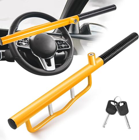 5 Digit Combination Car Steering Wheel Lock, LAMA Password Code Steering Lock, Retractable Keyless Heavy Duty Steering Wheel Lock, Universal Anti-Theft Car Steering Fit for Cars, Trucks, Vans, SUVs in Kuwait