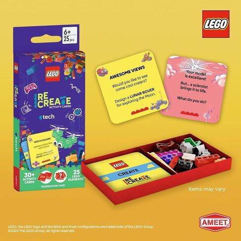 LEGO Recreate Activity Cards – Space | Outer Space Building Game with 30+ Activity Cards & 25 LEGO Elements | Ages 6+ in Saudi Arabia