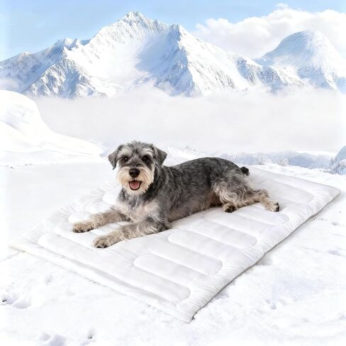 Dog Cooling Mat, Reversible Self-Cooling Mat for pet, Cool Fabric Top & Velvet Back, Portable Ice Cool Fabric Dog Bed, Easy Washable Summer Pets Cool Pad for Indoor Outdoor (XL(59.0″*39.8″)) in Saudi Arabia