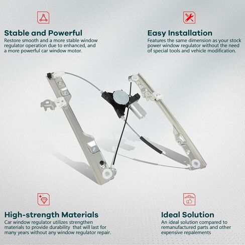 FINDAUTO Power Window Regulator w/Motor Front Left Driver Side fits 2007-2013 For Nissan Tiida 2007-2013 For Nissan Versa 751-211 in Kuwait