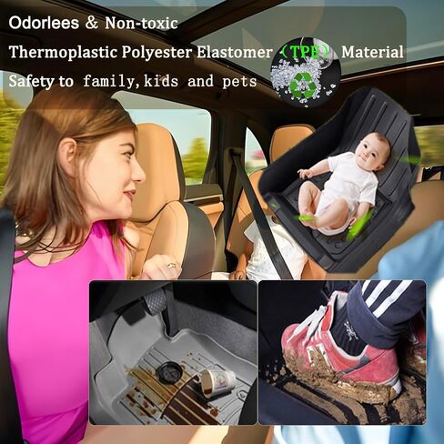 Escape Cargo Mat، واقي بطانات شحن لدرج صندوق السيارة الخلفي مناسب لجميع الأحوال الجوية، متوافق مع موديلات Ford Escape 2013-2019، ترقية تقنية ثلاثية الأبعاد، ملحقات TPO مرنة متينة وعديمة الرائحة ومقاومة للماء in Kuwait