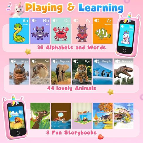 أطفال ألعاب Kids Smart For Girls ، هدايا للأطفال للفتيات الذين تتراوح أعمارهم بين 3-8 ، 2.8 "ألعاب الأطفال ، والهاتف الخلوي ، وتعلم لعبة اللعب ، وهدايا عيد ميلاد عيد الميلاد مع كاميرا مزدوجة ، ولعبة ، ومشغل MP3 ، وبطاقة 32 جيجا بايت in Kuwait