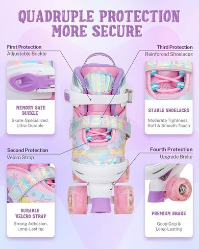 Gonex Roller Skates for Girls Kids Boys Women with Light up Wheels and Adjustable Sizes for Indoor Outdoor in Kuwait