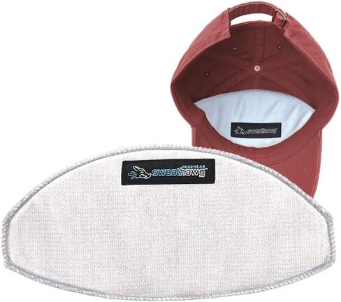 SweatHawg Cap Insert X2- Doubly Absorbent Wicking Hat Insert for Sweat 100% Technical Fabrics Control 2X Excess Sweat. Prevents Stains & Odor. Reusable, Washable - One Size (Charcoal Black) in Kuwait