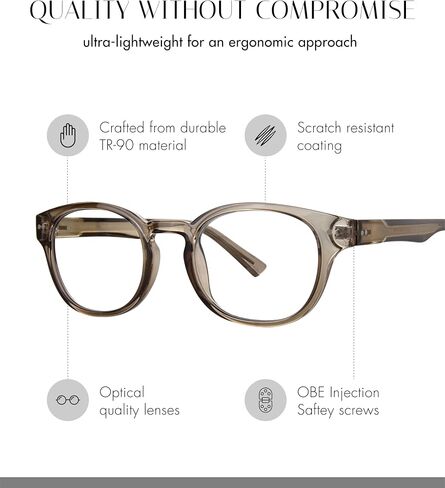 Scojo New York Courier Blue Light Reading Glasses, Blue Light Readers for Men and Women in Kuwait