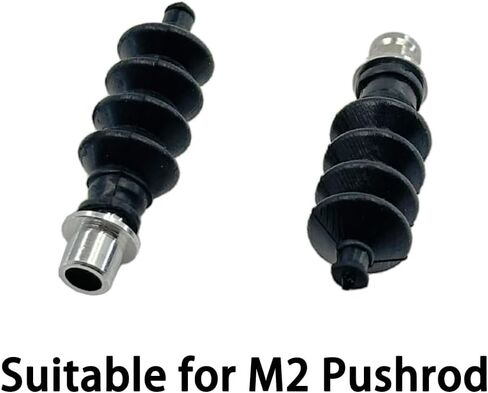 2PCS RC POTTROD PUSHROD RATPBER RATBER BELLAY RADIO BOX SEALS SEALS Pushrod LINKAGE TIE ROD مع قاعدة تركيب الألومنيوم لأجزاء بناء السفينة RC DIY (النمط 1) in Kuwait