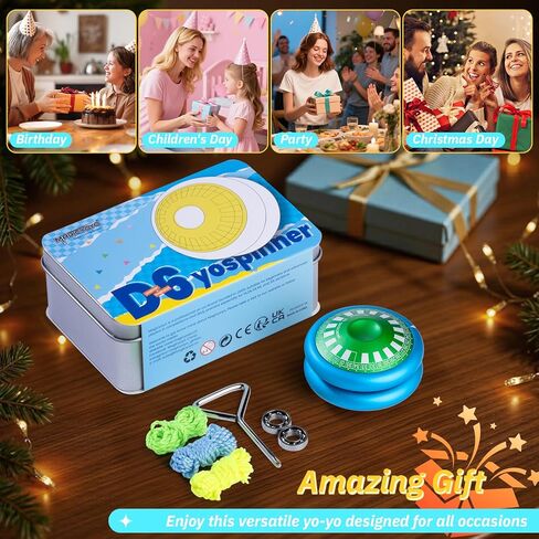 Magicyoyo D6 حلقات متعددة الوظائف Yoyo للأطفال 8-12 ، Yoyo الاستجابة مع طرق لعب متعددة ، yo-yo مع وظيفة الأصابع ، 2A خدعة يو يو للأطفال ، والبالغين (ذهبية مع غطاء أحمر) in Kuwait