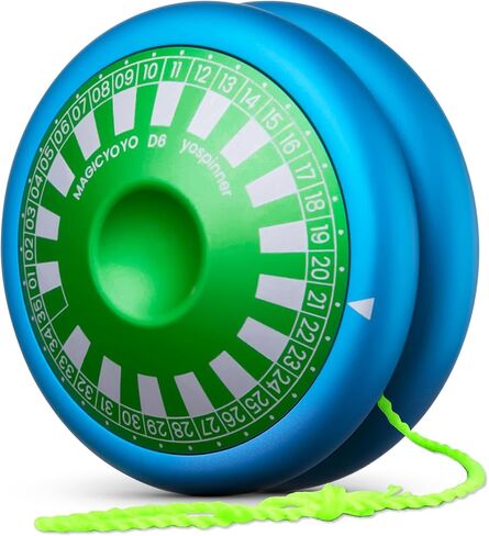 Magicyoyo D6 حلقات متعددة الوظائف Yoyo للأطفال 8-12 ، Yoyo الاستجابة مع طرق لعب متعددة ، yo-yo مع وظيفة الأصابع ، 2A خدعة يو يو للأطفال ، والبالغين (ذهبية مع غطاء أحمر) in Kuwait