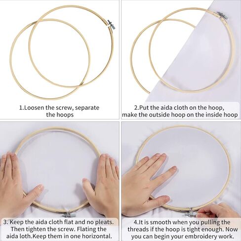 Santune 4 Pack Embroidery Kit for Beginners,Needlepoint Cross Stitch Kits for Adults,Needle Point Sets with Bee Flower Pattern Stitch Video Tutorial in Kuwait