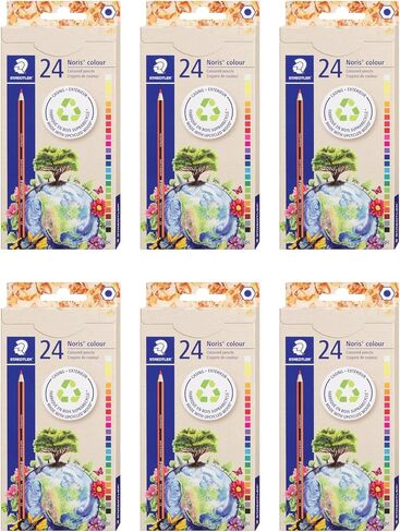 STAEDTLER Colored Pencils, Premium Quality Extruded Coloring Pencils with Break-Resistant Lead, Box of 24 in Kuwait