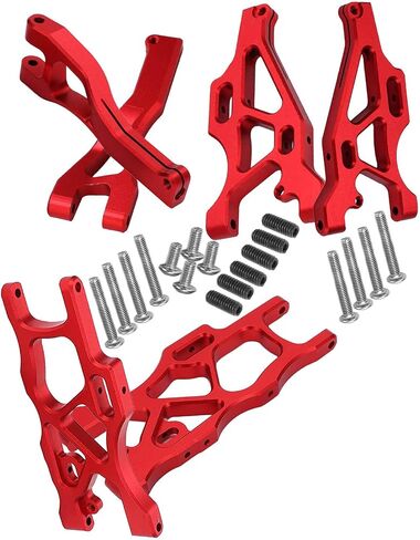تعليق أمامي وخلفي أذرع لـ Arrma 1/7 Mojave 6S BLX، ARRCat RC ترقيات جزء القفزات، 6 قطع من الألومنيوم مجموعة ذراع التأرجح السفلي العلوي لـ Arrma 1/7 Mojave 6S BLX، أزرق in Kuwait