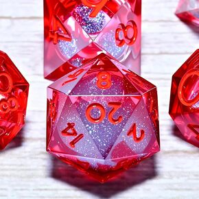 Metal Dice Set D&D Dragon and Dungeon Polyhedral Metal Dice, Punk Style Role-Play RPG Explorer MTG Pioneer Game DND Dice Set (7 Pieces) in Kuwait