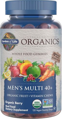 Garden of Life mykind Organics Men 40+ Gummy Vitamins, 40+Multi Berry, 120 Count in Saudi Arabia