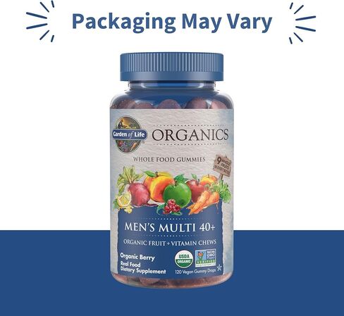 Garden of Life mykind Organics Men 40+ Gummy Vitamins, 40+Multi Berry, 120 Count in Saudi Arabia
