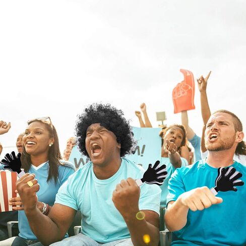 Windy City Novelties 12 -Pack 7 "Mini Hand Clappers - صانعو الصناديق البلاستيكية الصاخبة للألعاب الرياضية ، والتجمعات pep ، والخلع ، وأحداث روح الفريق - الأرجواني/الأصفر in Kuwait