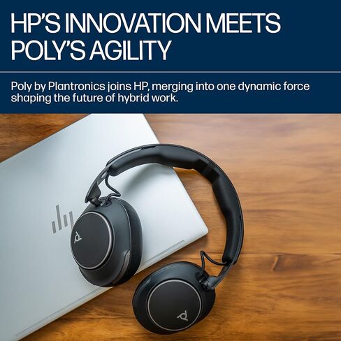 سماعة رأس سلكية Poly Blackwire 3225 (Plantronics) - ميكروفون مانع للضوضاء - تصميم استريو - يمكن توصيلها بجهاز الكمبيوتر/Mac/الهاتف المحمول عبر USB-C، أو USB-A، أو 3.5 مم - تعمل مع فرق، Zoom - حصريًا لأمازون in Kuwait