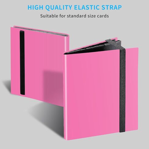 حافظة بطاقات JIQEZNL، حافظة بطاقات تجارية مطورة مكونة من 432 جيبًا، حافظة مجموعة بطاقات 9 جيوب، حامل كتب Yugioh Binder للتحميل الجانبي لـ MTG، TCG، الرياضة، كرة القدم، بطاقات جامع البيسبول - أسود in Kuwait