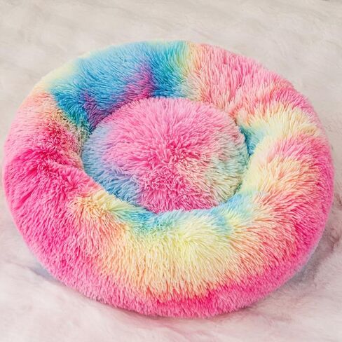 سرير الكلب دونات صغيرة أليف سرير قطة قطة أليف سرير جرو سرير هريرة سرير أرنب أسرة هريرة للقطط الداخلية أسرة القطط للقطط الداخلية تصل إلى 7 رطل in Kuwait
