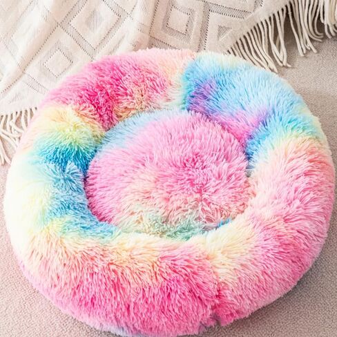 سرير الكلب دونات صغيرة أليف سرير قطة قطة أليف سرير جرو سرير هريرة سرير أرنب أسرة هريرة للقطط الداخلية أسرة القطط للقطط الداخلية تصل إلى 7 رطل in Kuwait