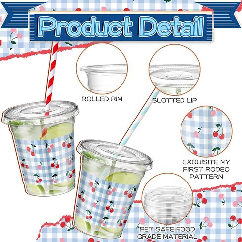 50 PCS Halloween Ghost Party Cups يمكن التخلص من البلاستيك 12 أونصة مع قش الطبقات تحت عنوان الحفلات اللوازم البلاستيكية للبلاستي in Saudi Arabia