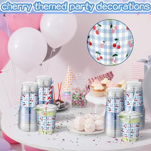 50 PCS Halloween Ghost Party Cups يمكن التخلص من البلاستيك 12 أونصة مع قش الطبقات تحت عنوان الحفلات اللوازم البلاستيكية للبلاستي in Saudi Arabia