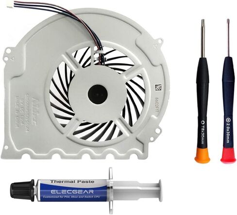 Replacement Internal Cooling Fan for PS4 Pro CUH-7xxx – CPU Heatsink Cooler, Arctic MX-2 Thermal Compound Paste, TR8 Torx Security, PH0 Screwdriver Repair Tool Kit for PlayStation 4 Pro in Kuwait