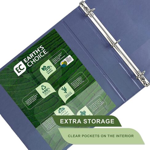 Samsill Plant المستندة إلى 1 بوصة D-Ring ، مصنوعة في الولايات المتحدة الأمريكية ، View Binder ، صديقة للبيئة ، معتمدة من وزارة الزراعة الأمريكية ، واحدة ، واحدة ، إنديجو in Kuwait
