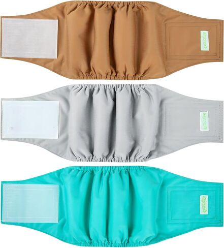 wegreeco Washable Male Dog Belly Band (Stylish Pattern)- Pack of 3 - Washable Male Dog Belly Wrap, Dog Diapers Male (Funny Dogs, X-Large) in Saudi Arabia