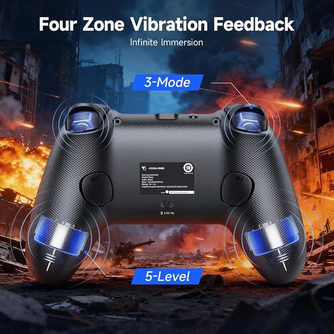 AceGamer Wireless Game Controller for Switch, Custom Design with Anti-Slip Grip,Compatible with Switch/Switch Lite/OLED,Wireless Pro Control with Wake Up/Turbo/Vibration/Motion Control Function(Pink) in Saudi Arabia