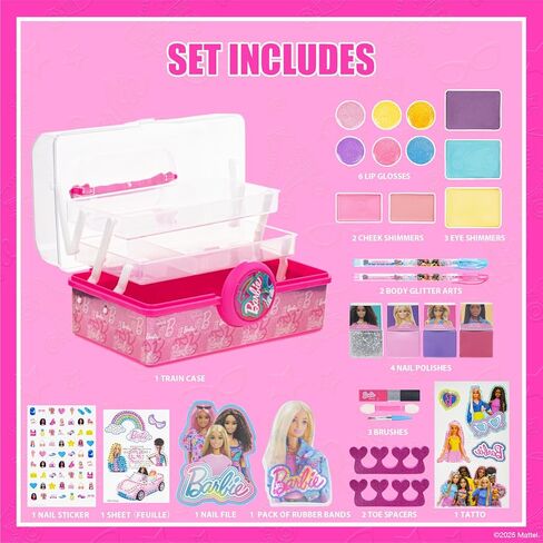 Hello Kitty Tackle Box Cosmetic Set for Kids-تشمل الأظافر والشفاه والعين-PlaySet آمنة وغير سامة للأعمار 3+ ، بواسطة Townley Girl in Kuwait