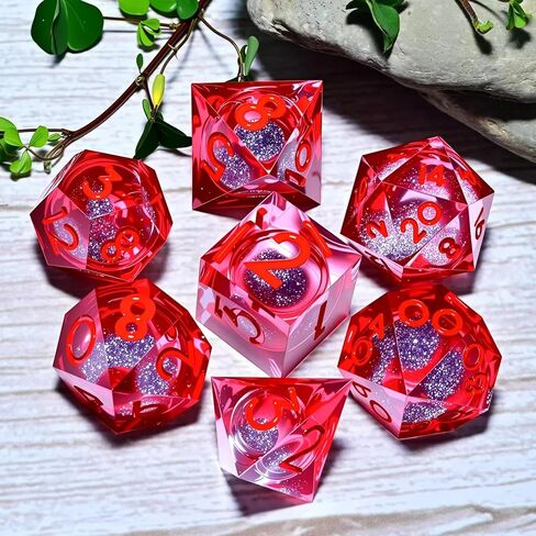 Metal Dice Set D&D Dragon and Dungeon Polyhedral Metal Dice, Punk Style Role-Play RPG Explorer MTG Pioneer Game DND Dice Set (7 Pieces) in Kuwait