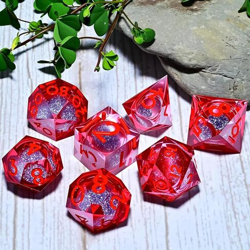 Metal Dice Set D&D Dragon and Dungeon Polyhedral Metal Dice, Punk Style Role-Play RPG Explorer MTG Pioneer Game DND Dice Set (7 Pieces) in Kuwait