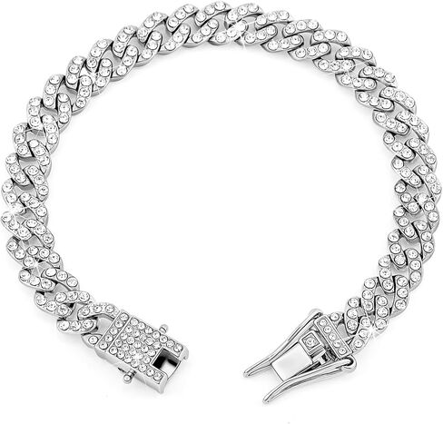 Tallew 8 Inch Doll Necklace Accessories for 17cm Mini Plush Toy, Metal Chain Necklace with Buckle Diamond Collar Jewelry for Doll Outfit Decoration, Keychain Gifts for Fans in Saudi Arabia