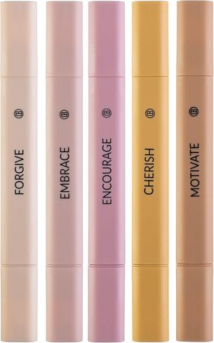 DIVERSEBEE Bible Highlighters Assorted Colors, 5 Pack No Bleed Dual Tip Aesthetic Pastel Highlighter Pens for Journaling, Note Taking, School, Bible Study Supplies and Accessories (Dawn) in Saudi Arabia