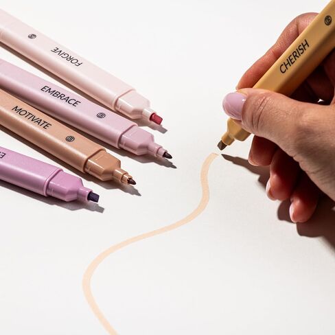 DIVERSEBEE Bible Highlighters Assorted Colors, 5 Pack No Bleed Dual Tip Aesthetic Pastel Highlighter Pens for Journaling, Note Taking, School, Bible Study Supplies and Accessories (Dawn) in Saudi Arabia