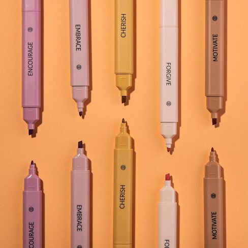 DIVERSEBEE Bible Highlighters Assorted Colors, 5 Pack No Bleed Dual Tip Aesthetic Pastel Highlighter Pens for Journaling, Note Taking, School, Bible Study Supplies and Accessories (Dawn) in Saudi Arabia