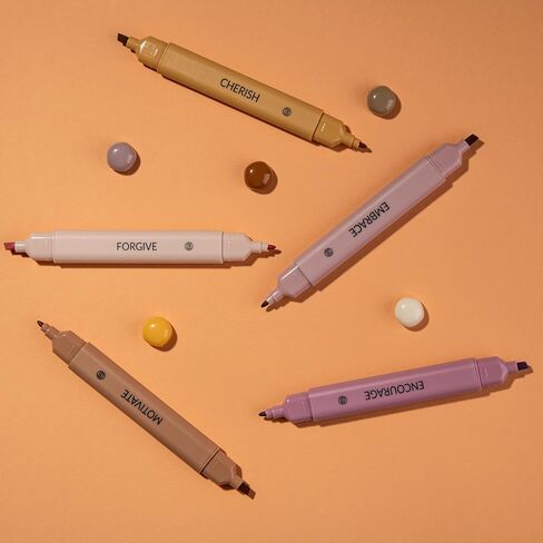 DIVERSEBEE Bible Highlighters Assorted Colors, 5 Pack No Bleed Dual Tip Aesthetic Pastel Highlighter Pens for Journaling, Note Taking, School, Bible Study Supplies and Accessories (Dawn) in Saudi Arabia